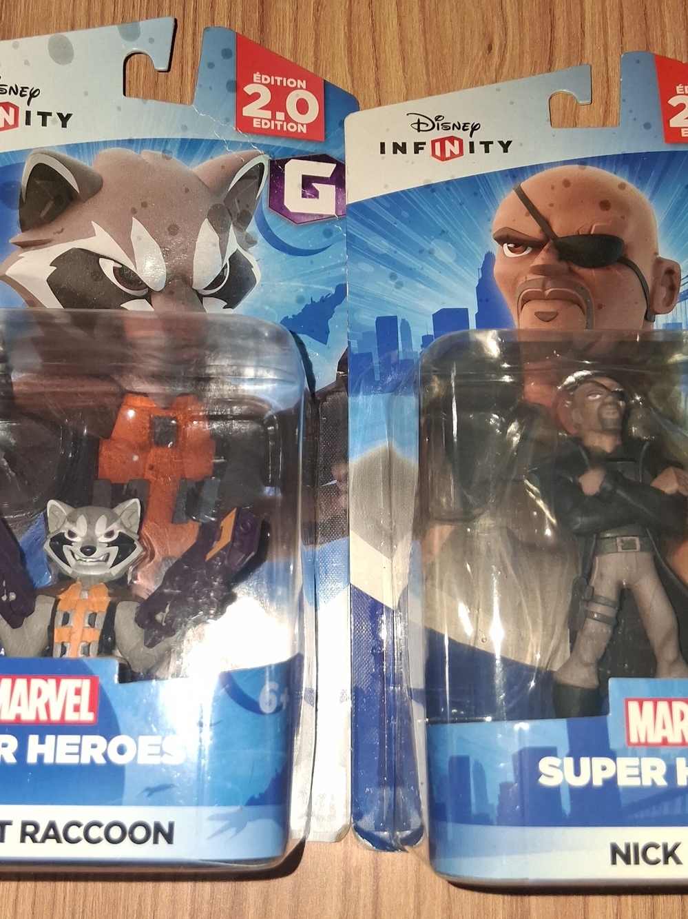 Marvel Rocket Raccoon & Nick Fury Disney Infinity Figures - Blue & Orange
